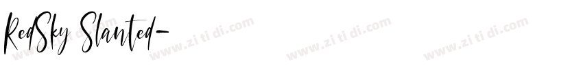 RedSky Slanted字体转换